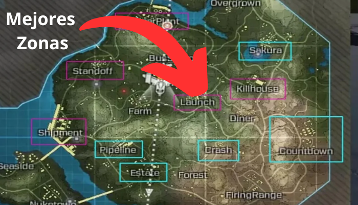Mapas y zonas de aterrizaje Battle Royale en Call of Duty Mobile
