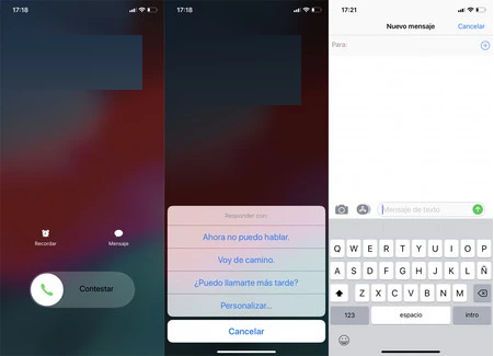 Personalización de las respuestas automáticas de llamadas en iphone