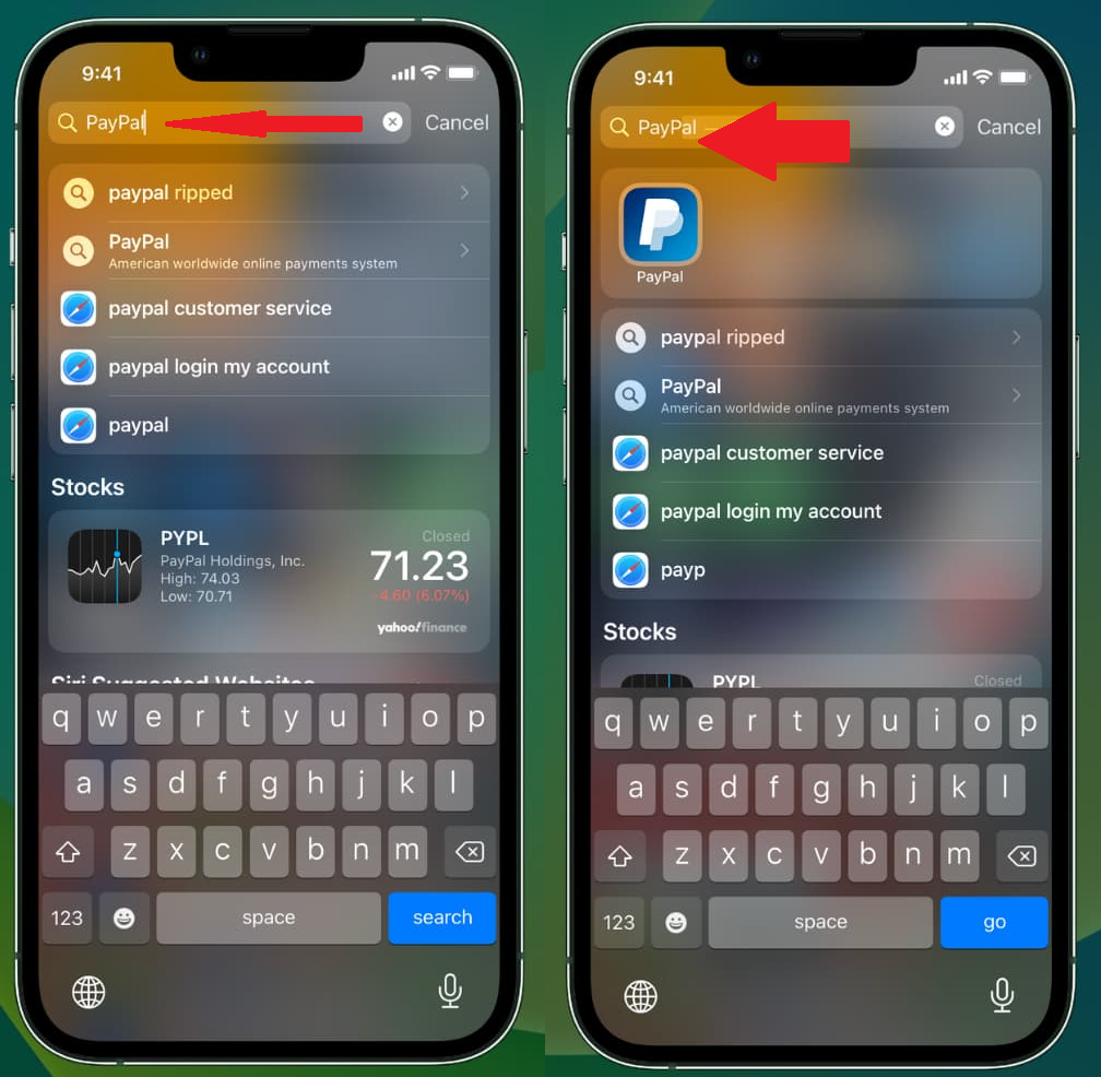 Uso de la función de búsqueda en todo el iPhone