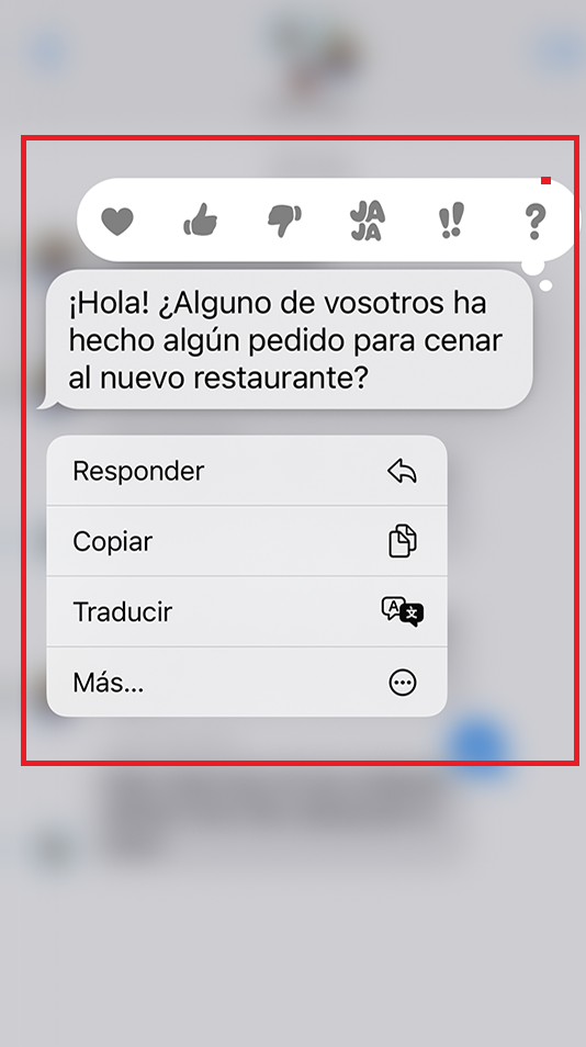 Uso de respuestas rápidas en iMessage en iphone
